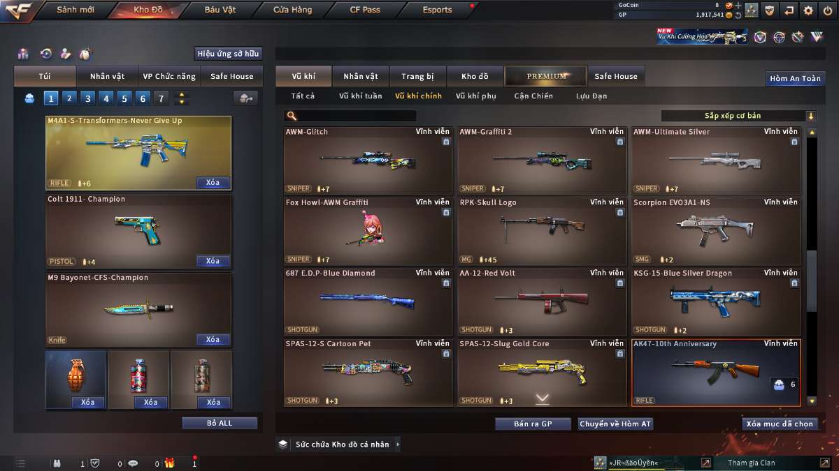 shop acc cf uy tin gia re